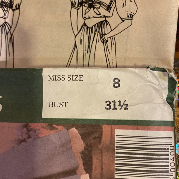 McCall’s vintage Laura Ashley Sailor Top & Skirt Pattern #8925 - Picture 7 of 8